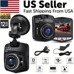 2.4'' 1080P Full HD Dash Cam Front and Rear Camera with Night Vision and G-Sensor