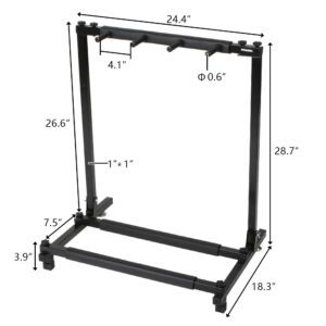 Triple Folding Guitar Holder Rack Stand