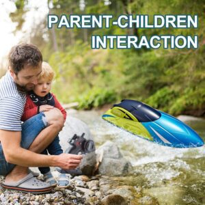 4DRC S4 2.4GHz High Speed RC Racing Boat with 2 Batteries for Kids and Adults